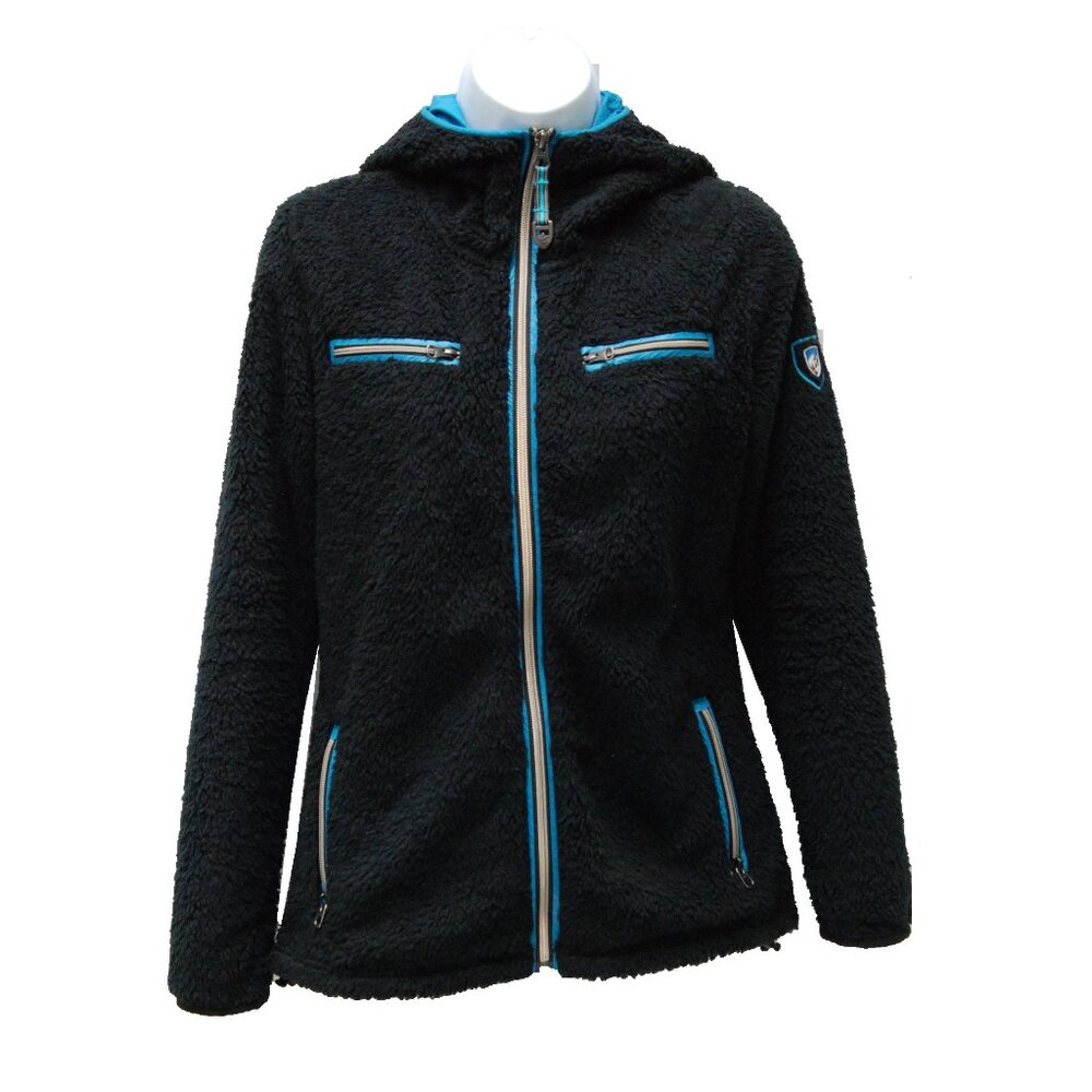Kuhl Women's Teddy Full Zip Hooded Jacket, Navy Blue, XS